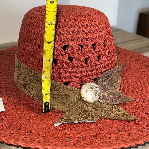 SunHat Woman’s One size fits most Arizona sun hat with  black hat band bead deta - Picture 7 of 7